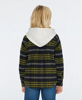 Scotch & Soda Big Boys Yarndye Hooded Shirt Jacket