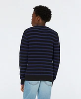 Scotch & Soda Big Boys Yarn Dye Stripe Crew Neck Sweater