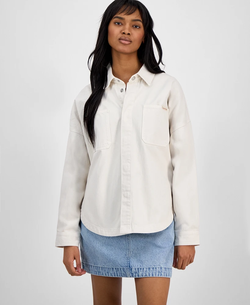 Calvin Klein Jeans Women's Cotton Oversized Utility Shirt