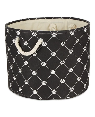 Bone Dry Collapsible Pet Storage Bin Trellis Paw Print