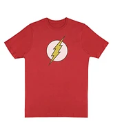 Dc Flash Men's Comics Logo Adult Heather Tee / T-Shirt