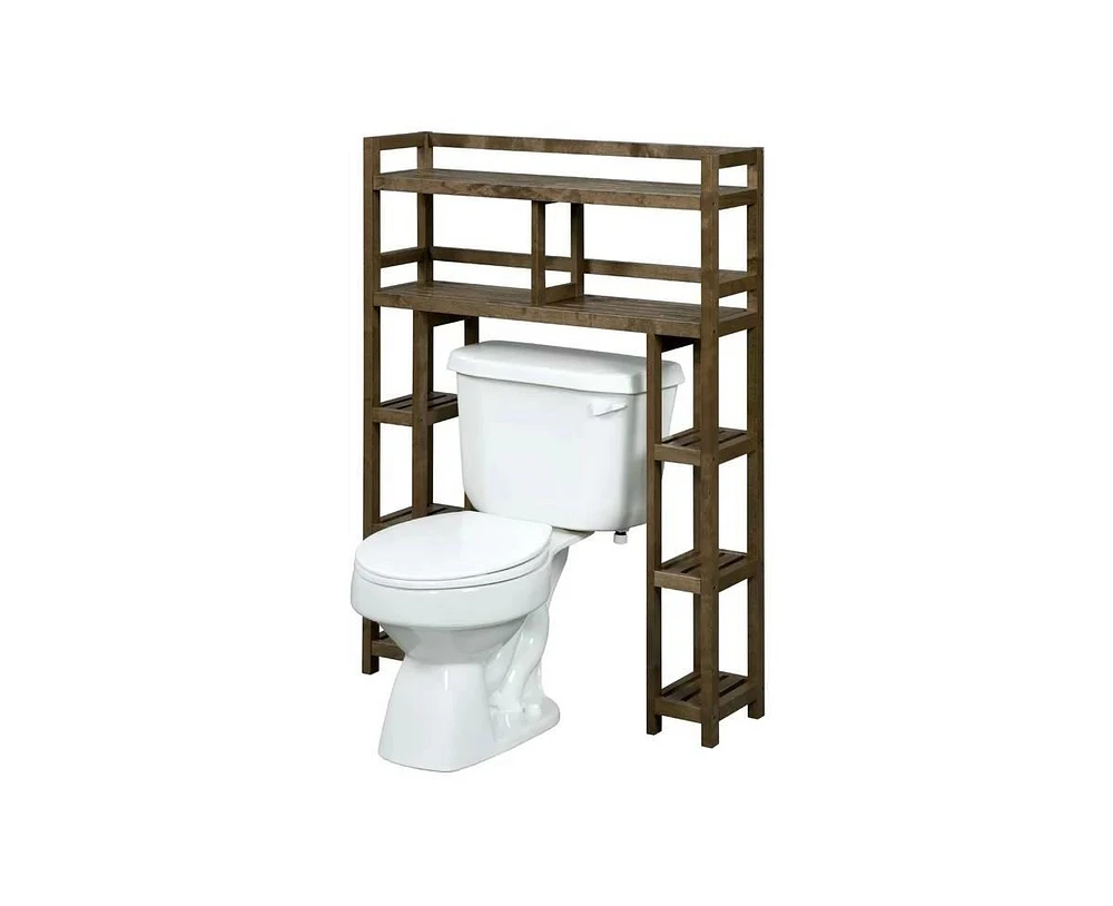 Slickblue Solid Wood Over-the-Toilet Bathroom Storage Unit with Ample Space