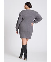 Eloquii Plus Size Mini Sweater Dress