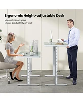 Gouun 48-Inch Height Adjustable Electric Standing Desk with Drawer