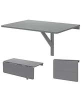 Gouun 31.5 x 23.5 Inch Wall Mounted Folding Table for Small Spaces