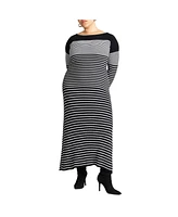 Eloquii Plus Striped Sweater Dress