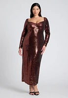 Eloquii Plus Size Maxi Sequin Dress