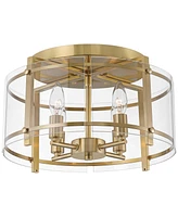 Possini Euro Design Possini Euro Raye 13 3/4"W Soft Gold 4-Light Ceiling Light