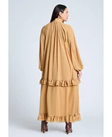 Eloquii Plus Ruffle Oversized Trapeze Maxi Dress