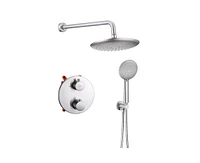 Casainc 2 Functions Walk-in Thermostatic Shower System with Rough-in Valve