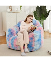 gaomon Giant Bean Bag Chair, Tie-Dye Faux Fur Stuffed Couch for Adults, Large Lazy Sofa Floor Chair with Handle