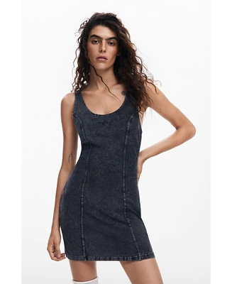 Desigual Women's Washed-effect denim dress