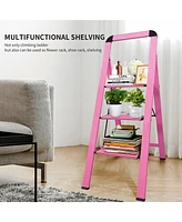 3 - Step Aluminum Folding Step Stool For Home and Garden
