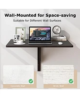 Gouun 31.5 x 23.5 Inch Wall Mounted Folding Table for Small Spaces
