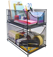 Sorbus Metal Mesh Cabinet Organizer with Pull-Out Drawersa€”Ideal for Countertop, Cabinet, Pantry, Under the Sink