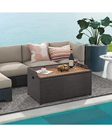 Gouun 45 Gallon Outdoor Storage Bench with Zippered Liner