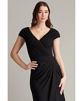 Tadashi Shoji Seton Pleated Drape Cocktail Dress