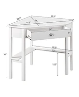 Gouun Corner Wooden Piece Laptop Computer Desk