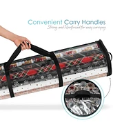 Hearth & Harbor Premium Holiday Gift Wrapping Paper Storage Organizer Bag - Fits Up To 14 Rolls of 40”