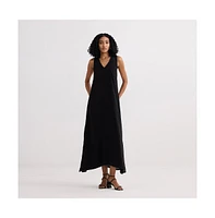 Crossed Chic Sleeveless Maxi Dress Black