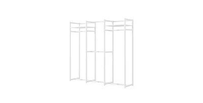 Slickblue Heavy Duty Freestanding Garment Rack with 4 Clothes Hanging Rods
