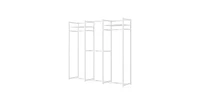 Slickblue Heavy Duty Freestanding Garment Rack with 4 Clothes Hanging Rods