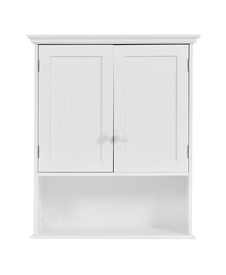 Slickblue Wall-Mounted Bathroom Cabinet with Storage Shelf Space-Saving Design