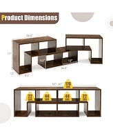 Gouun 3 Pieces Console Tv Stand for TVs up to 65 Inch with Shelves
