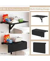 Gouun 31.5 x 23.5 Inch Wall Mounted Folding Table for Small Spaces