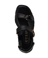 Guess Women's Lanara Strappy Sport Quattro G Platform Footbed Sandals