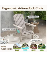 Gouun Folding Adirondack Chair Set of 2 with High Backrest and Wide Armrests