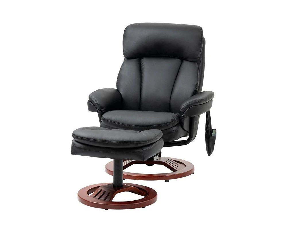 Slickblue Adjustable Electric Remote Massage Recliner Chair with Ottoman Comfort and Relaxation