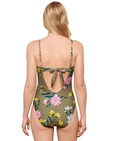 Salt + Cove Juniors' Floral-Print One-Piece Swimsuit, Exclusively at Macy's