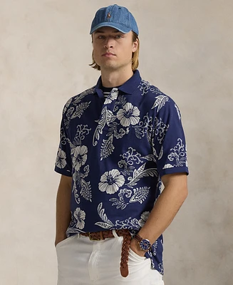 Polo Ralph Lauren Men's Big & Tall Hibiscus-Print Mesh Shirt