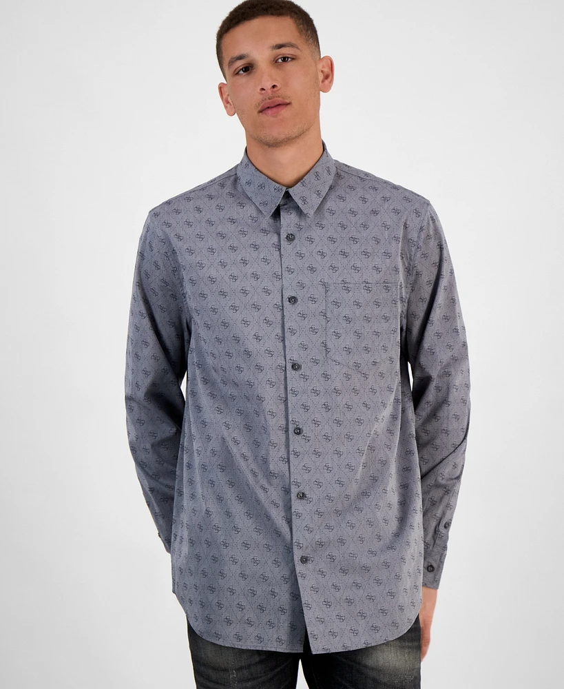 Guess Men's Jacquard Patterned Shirt