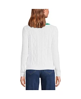 Lands' End Women's Drifter Cable V-Neck Sweater