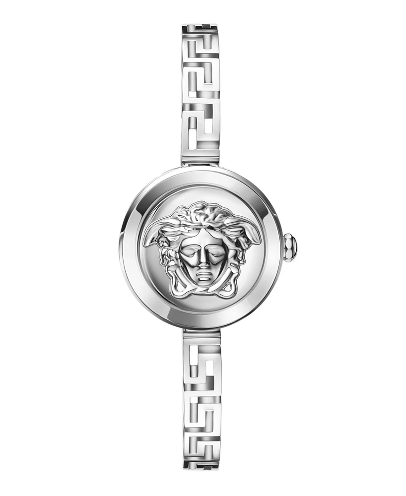 Versace Women's Medusa Secret Silver Stainless Steel Bracelet Watch, 25mm