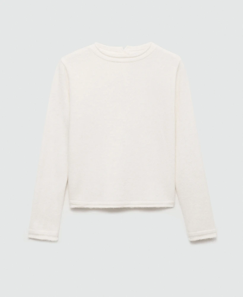 Mango Women's Buttoned Round-Neck Sweater