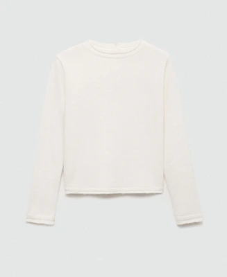 Mango Women's Buttoned Round-Neck Sweater