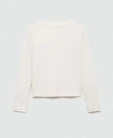 Mango Women's Buttoned Round-Neck Sweater