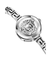 Versace Women's Medusa Secret Silver Stainless Steel Bracelet Watch, 25mm