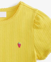 Epic Threads Toddler Girl Pointelle Berry T-Shirt, Exclusively at Macy's