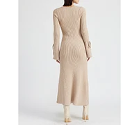 En Saison Women's Elaine Scoop-Neck Ribbed Dress