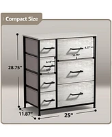 Sorbus Dresser with 7 Drawers - Storage Chest Organizer with Steel Frame, Wood Top, Handles