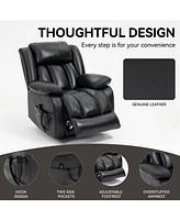 Mondawe Genuine Leather Power Lift Recliner Chair