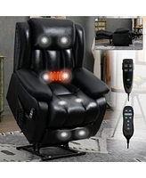 Mondawe Genuine Leather Power Lift Recliner Chair