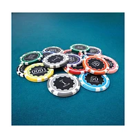 Slickblue Eclipse Poker Chips 25-Pack - Clay Composite, $0.50 Denomination