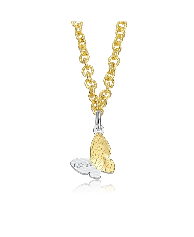 Rachel Glauber Metamorphic Grace Butterfly Pendant Necklace