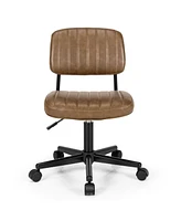 Gouun Pu Leather Adjustable Office Chair Swivel Task Chair with Backrest