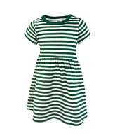 Hudson Baby Girls Cotton Dresses, Clover Rainbow